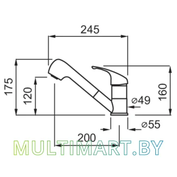 Смеситель Elleci Venere M73 Titanium (MMKVEN73) картинка 2